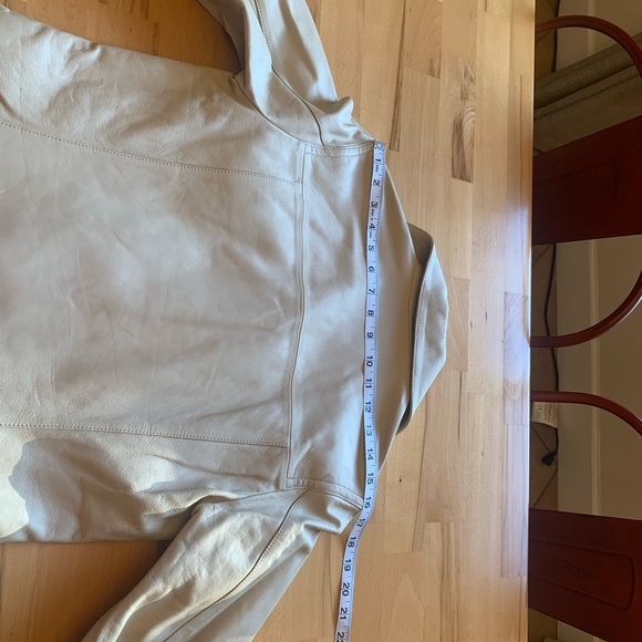 NWT Vince leather jacket oatmeal size S/P - Picture 14 of 16